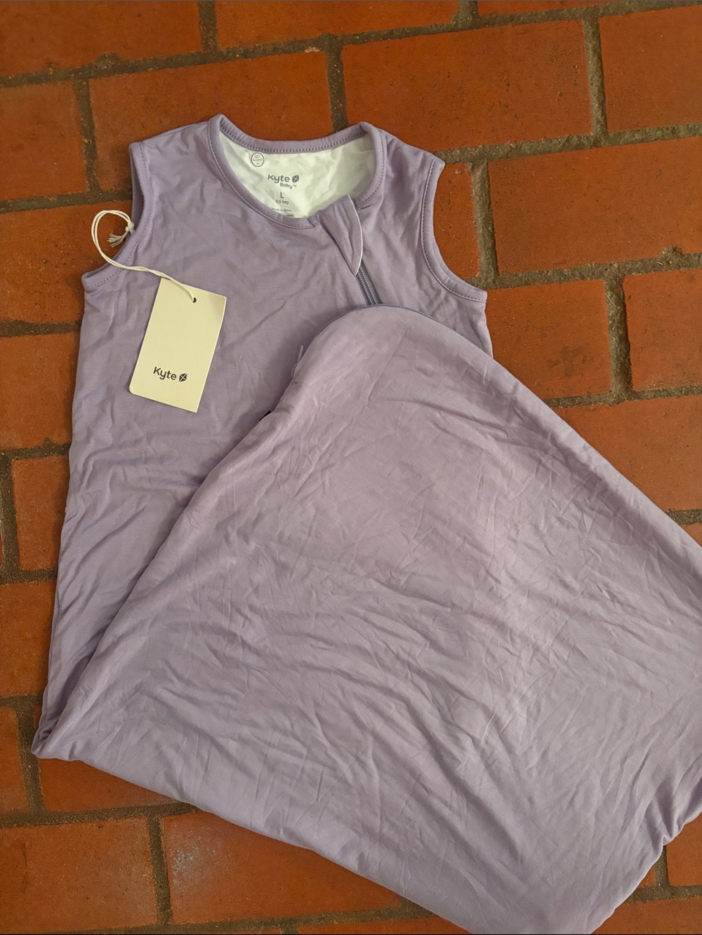 Kyte BABY Lilac Sleeveless Bamboo Sleep Sack 0.5 TOG Size Large